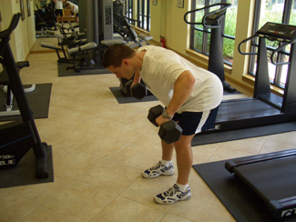 Two Arm Dumbbell Row Exercise