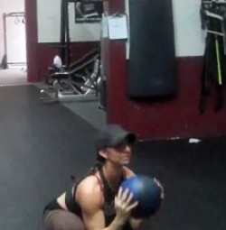 Medicine Ball Squat Jumps Exercise Video Example