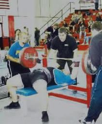 Todd Schott competing in the bench press