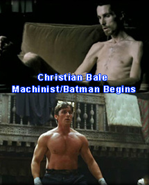 Christian Bale in the Machinist Vs Batman Begins