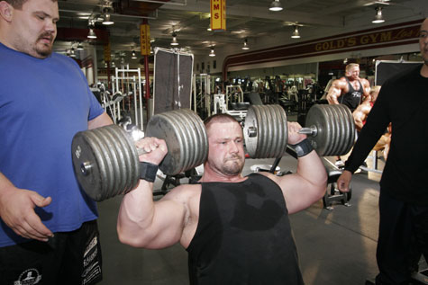 Hoornstra With Some Heavy Dumbbells Freaking Out The Gym Members